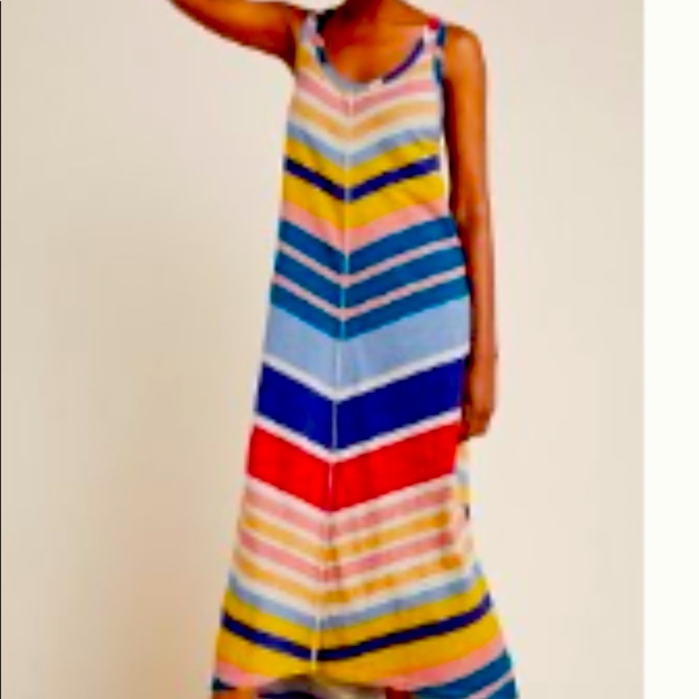 Anthropologie Chevron Maxi Dress